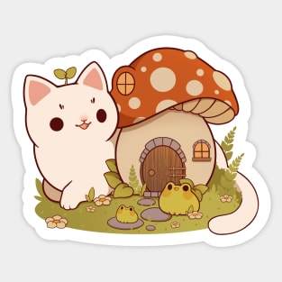 Mushroom house Sticker